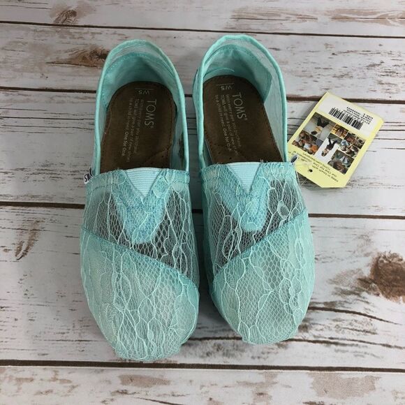 ~Toms Classic Mint Lace Shoes NEW - Picture 5 of 8